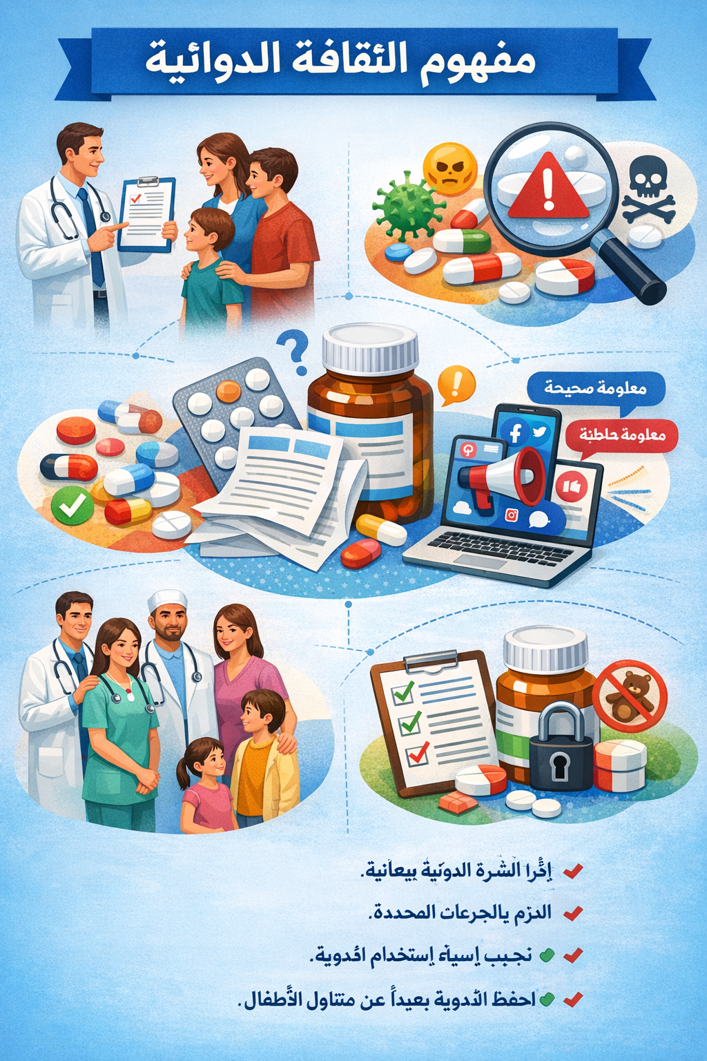 الثقافة الدوائية: مفتاح الاستخدام الآمن للأدوية