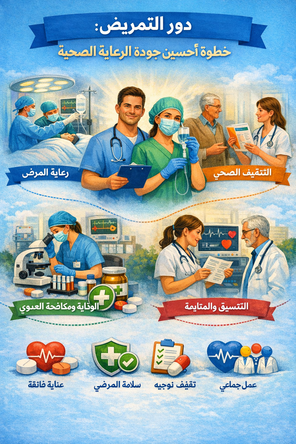 دور التمريض في تحسين جودة الرعاية الصحية